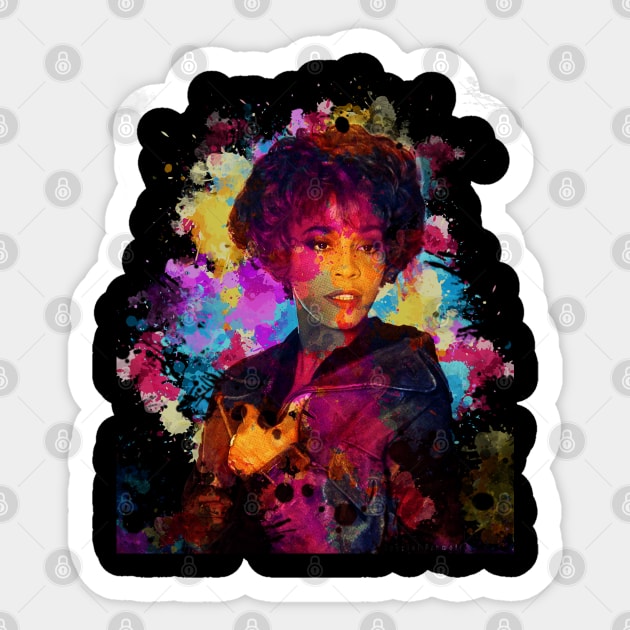 Whitney Houston ~ Watercolor Illustration Sticker by Punyaomyule